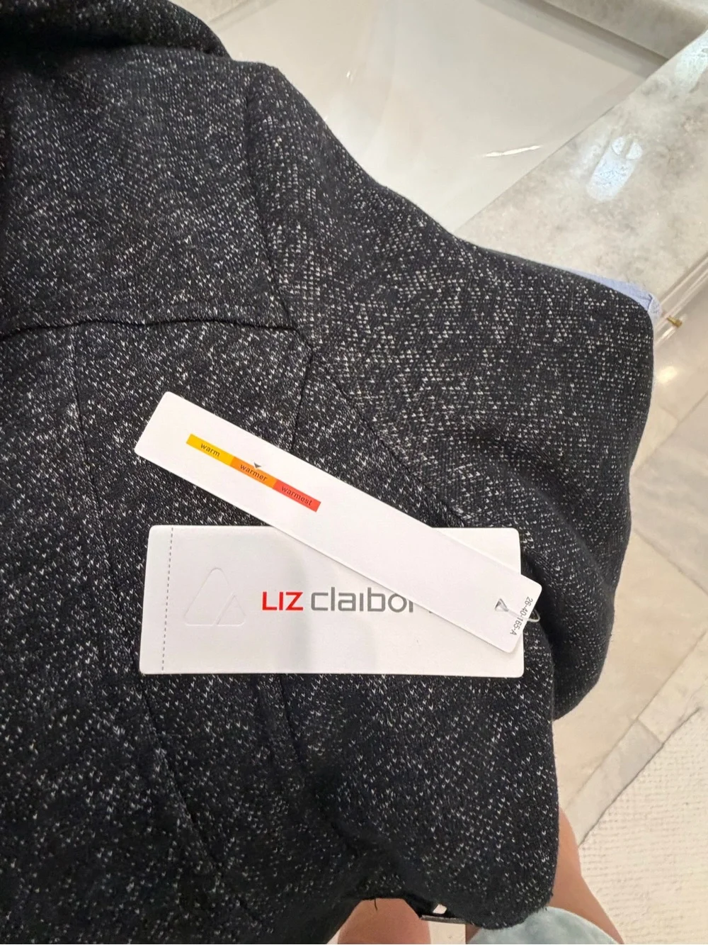 NWT Liz Claiborne Womens Hooded Wool-Blend Coat Charcoal Gray